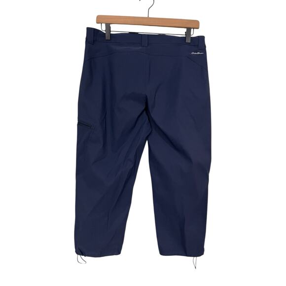 Eddie Bauer Womens Crop Nylon Blend Pants Navy Blue Size 10 Outdoor Hiking - Picture 5 of 7
